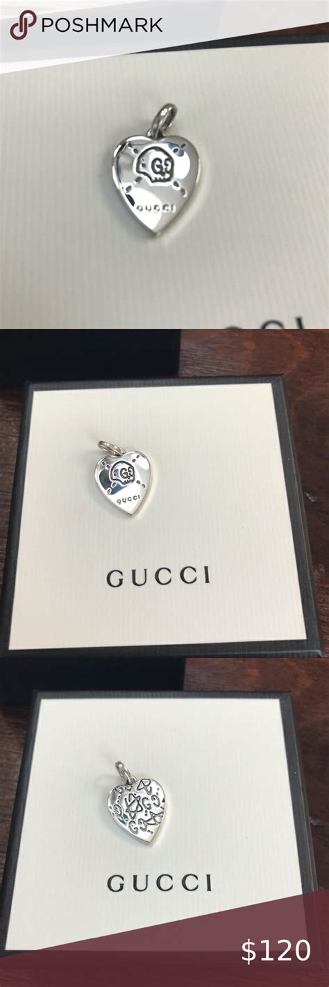 gucci ghost necklace heart|gucci ghost ring in silver.